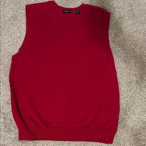 Izod Men's V-Neck Red Sweater Vest